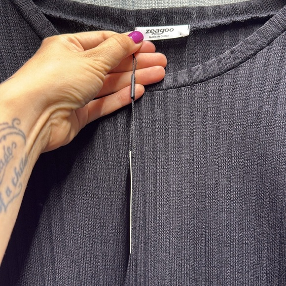 Zeagoo Classic Black Long Sleeve Dress size large NWT - Picture 5 of 8